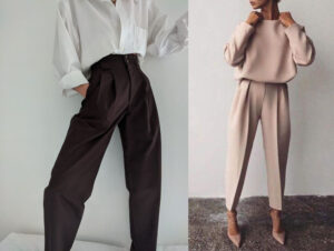 Timeless tailoring with crisp shirts and peg top trousers